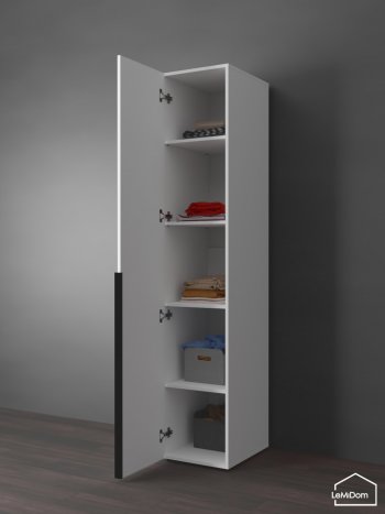 Шкаф Linnea MHR-1-2 2050х400х510 (Белый-М 11.1.1) в Кировграде - kirovgrad.mebel-e96.ru