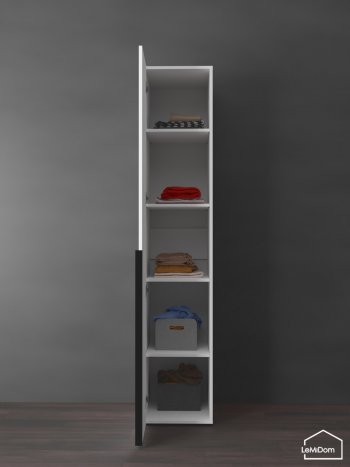 Шкаф Linnea MHR-1-2 2050х400х510 (Белый-М 11.1.2) в Кировграде - kirovgrad.mebel-e96.ru