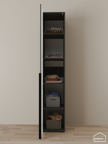 Шкаф Linnea MHR-1-2 2050х400х510 (Графит-М 11.1.25) в Кировграде - kirovgrad.mebel-e96.ru