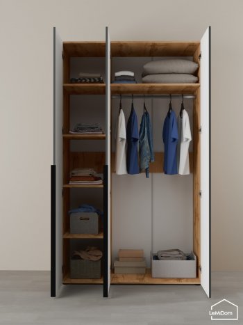 Шкаф Linnea MHR-3-1 2050х1200х510 (ДВ-М 11.1.25) в Кировграде - kirovgrad.mebel-e96.ru