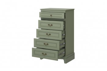 Комод 5 ящиков Лорето зеленый самшит (БМ) в Кировграде - kirovgrad.mebel-e96.ru