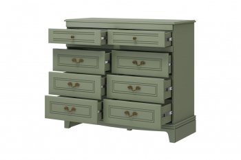 Комод 8 ящиков Лорето, зеленый самшит (БМ) в Кировграде - kirovgrad.mebel-e96.ru