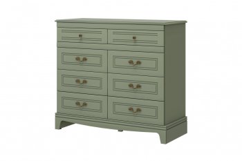 Комод 8 ящиков Лорето, зеленый самшит (БМ) в Кировграде - kirovgrad.mebel-e96.ru