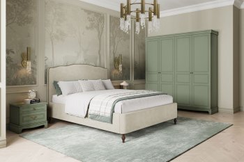 Спальный гарнитур Лорето, модульный, зеленый самшит (БМ) в Кировграде - kirovgrad.mebel-e96.ru