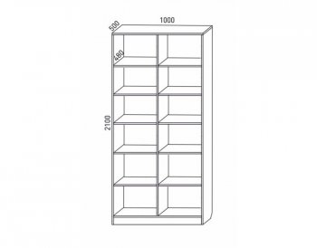 Шкаф распашной 1000 мм М6-2.4 Б+Б 100 (М6) в Кировграде - kirovgrad.mebel-e96.ru