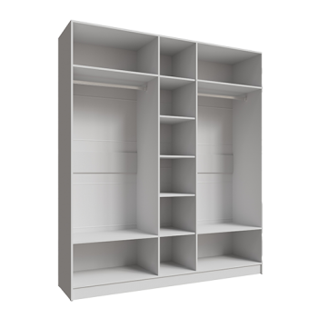 Шкаф Мадрид 2000 мм с зеркалом, белый (Текс) в Кировграде - kirovgrad.mebel-e96.ru