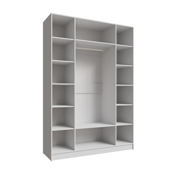 Шкаф Мадрид 1600 мм с зеркалом белый (Текс) в Кировграде - kirovgrad.mebel-e96.ru