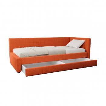 Кровать одинарная Марвэл террокотовая (Моби) в Кировграде - kirovgrad.mebel-e96.ru