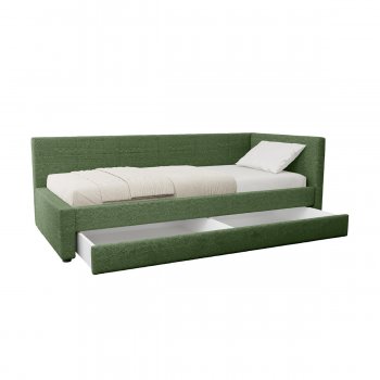 Кровать одинарная Марвэл зеленая (Моби) в Кировграде - kirovgrad.mebel-e96.ru