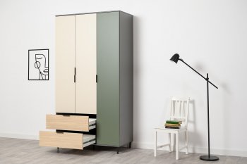 Шкаф 1200 мм Марвэл 16.317.03 зеленый (Моби) в Кировграде - kirovgrad.mebel-e96.ru