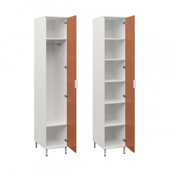 Шкаф-пенал 400 мм Марвэл 16.136.01 бел. (Моби) в Кировграде - kirovgrad.mebel-e96.ru