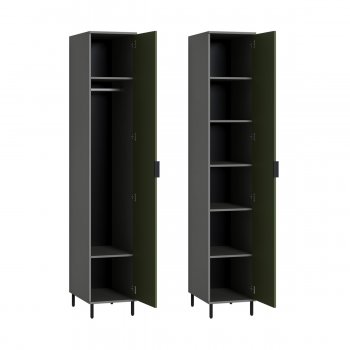 Шкаф-пенал 400 мм Марвэл 16.136.01 сер. (Моби) в Кировграде - kirovgrad.mebel-e96.ru