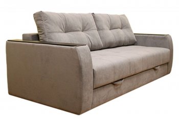 Диван Милан 3, НПБ, ткань Монако 06 (серый) (Хит Диван) в Кировграде - kirovgrad.mebel-e96.ru