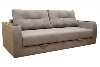 Диван Милан 3, НПБ, ткань Монако 06 (серый) (Хит Диван) в Кировграде - kirovgrad.mebel-e96.ru