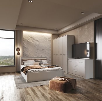 Спальный гарнитур Монако Кашемир (модульный) (БТС) в Кировграде - kirovgrad.mebel-e96.ru