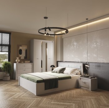 Спальный гарнитур Монако Кашемир (модульный) (БТС) в Кировграде - kirovgrad.mebel-e96.ru