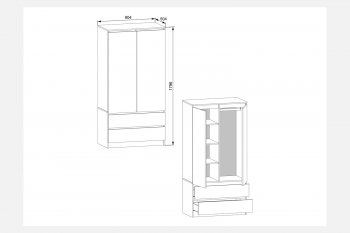 Шкаф 900 мм с антресолью Мори (ДСВ) в Кировграде - kirovgrad.mebel-e96.ru