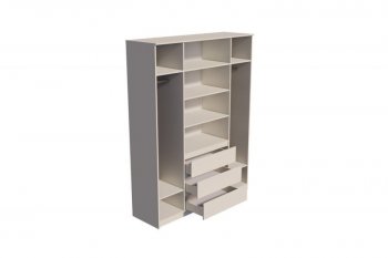 Шкаф распашной Мори 1600 мм сатин (ДСВ) в Кировграде - kirovgrad.mebel-e96.ru