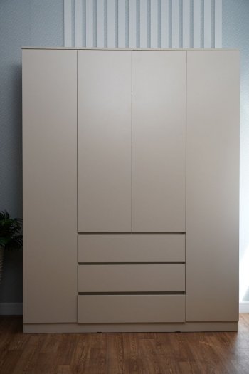 Шкаф распашной Мори 1600 мм сатин (ДСВ) в Кировграде - kirovgrad.mebel-e96.ru