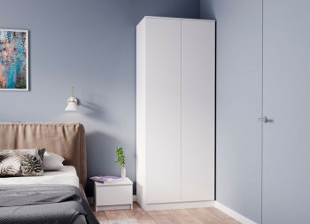 Шкаф двустворчатый Мори МШ800.1 белый (ДСВ) в Кировграде - kirovgrad.mebel-e96.ru