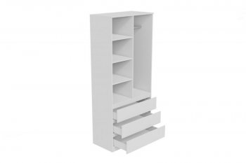 Шкаф 900 мм Мори 900.2 белый высота 2100 мм (ДСВ) в Кировграде - kirovgrad.mebel-e96.ru