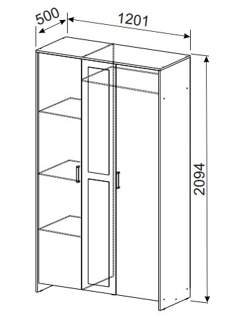 Шкаф распашной 1200 мм Дольче (СВ) в Кировграде - kirovgrad.mebel-e96.ru