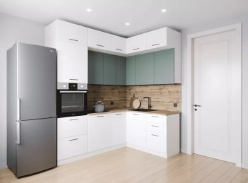 Кухонный гарнитур угловой Муссон 2200*1700 мм (Санвут) в Кировграде - kirovgrad.mebel-e96.ru