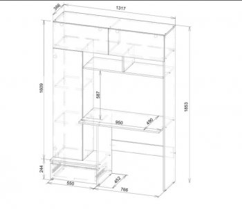 Стол компьютерный Некст-1 (СВ) в Кировграде - kirovgrad.mebel-e96.ru