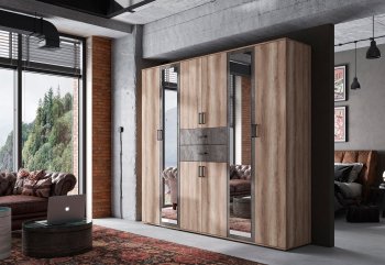 Нельсон 2400 мм ШК-04(2шт)+ШК05 дуб каньон (СтендМ) в Кировграде - kirovgrad.mebel-e96.ru