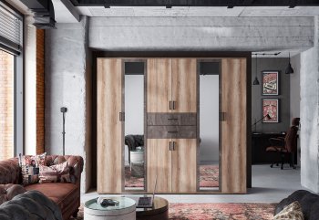 Нельсон 2400 мм ШК-04(2шт)+ШК05 дуб каньон (СтендМ) в Кировграде - kirovgrad.mebel-e96.ru