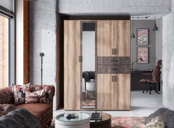 Нельсон 1600 мм ШК-04+ШК05 дуб каньон (СтендМ) в Кировграде - kirovgrad.mebel-e96.ru