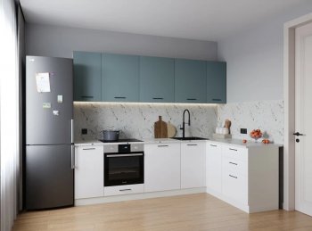 Кухонный гарнитур угловой Ниагара МДФ/ЛДСП 2600*1600 мм (Санвут) в Кировграде - kirovgrad.mebel-e96.ru