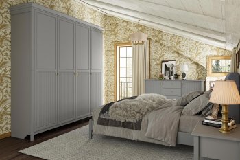 Спальный гарнитур Никеа модульный антрацит (БМ) в Кировграде - kirovgrad.mebel-e96.ru