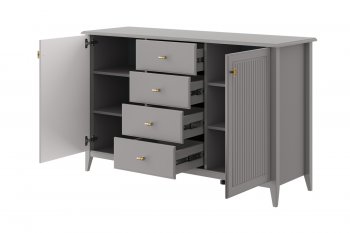 Комод 4 ящика 2 двери Никеа антрацит (БМ) в Кировграде - kirovgrad.mebel-e96.ru