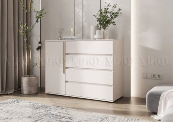 Комод 1 дверь 4 ящика (1200) Норд, кашемир (Миф) в Кировграде - kirovgrad.mebel-e96.ru