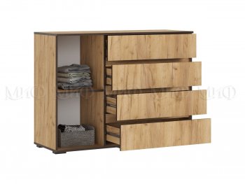 Комод 1 дверь 4 ящика (1200) Норд, дуб крафт (Миф) в Кировграде - kirovgrad.mebel-e96.ru