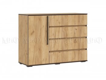 Комод 1 дверь 4 ящика (1200) Норд, дуб крафт (Миф) в Кировграде - kirovgrad.mebel-e96.ru