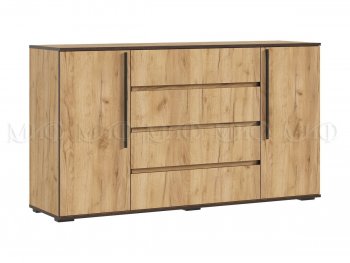 Комод 2 двери 4 ящика (1600) Норд, крафт (Миф) в Кировграде - kirovgrad.mebel-e96.ru