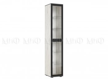 Пенал-стекло 400 мм Норд (Дуб крафт белый) (Миф) в Кировграде - kirovgrad.mebel-e96.ru | фото