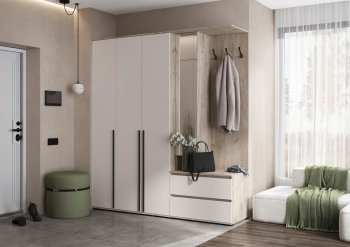 Прихожая Норд+Шкаф 1200, крафт серый/кашемир (Миф) в Кировграде - kirovgrad.mebel-e96.ru