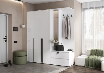 Прихожая Норд+Шкаф 1200, белый (Миф) в Кировграде - kirovgrad.mebel-e96.ru