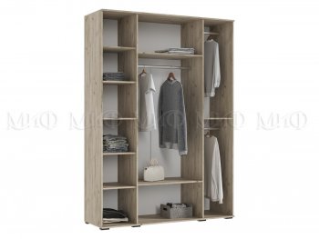 Шкаф 1600 мм 4-х створчатый Норд с антресолью,крафт серый/кашемир (Миф) в Кировграде - kirovgrad.mebel-e96.ru