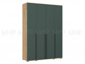 Шкаф 1600 мм 4-х створчатый Норд крафт/изумруд (Миф) в Кировграде - kirovgrad.mebel-e96.ru