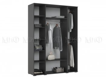 Шкаф 1600 мм 4-х створчатый Норд графит/изумруд (Миф) в Кировграде - kirovgrad.mebel-e96.ru