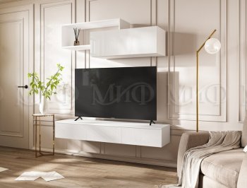 Стенка Норд-2 белый глянец (Миф) в Кировграде - kirovgrad.mebel-e96.ru