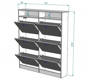 Обувница W17 (ДСС) в Кировграде - kirovgrad.mebel-e96.ru