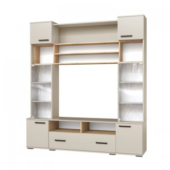 Мини-стенка ОГЦС-1 Оскар-18 кашемир/золотой (Текс) в Кировграде - kirovgrad.mebel-e96.ru