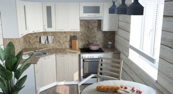 Кухонный гарнитур Ольга оптима 1 1300х2500 мм (Герда) в Кировграде - kirovgrad.mebel-e96.ru