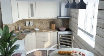 Кухонный гарнитур Ольга оптима 3 1500х1800 мм (Герда) в Кировграде - kirovgrad.mebel-e96.ru