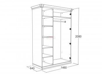 Шкаф 1500 мм Ольга-18 в Кировграде - kirovgrad.mebel-e96.ru